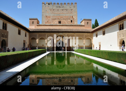 Spanien - Andalusien - Granada - Wassergarten in der Alhambra. Stockfoto