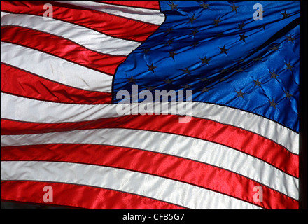 Auf der Rückseite der amerikanischen Flagge, New Orleans, USA Stockfoto