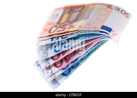 Banknoten des Euro Stockfoto