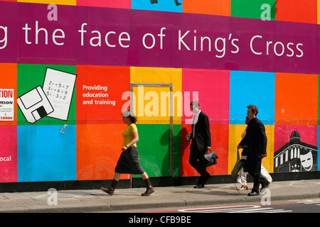 Die Bauarbeiten rund um Kings Cross in London Stockfoto