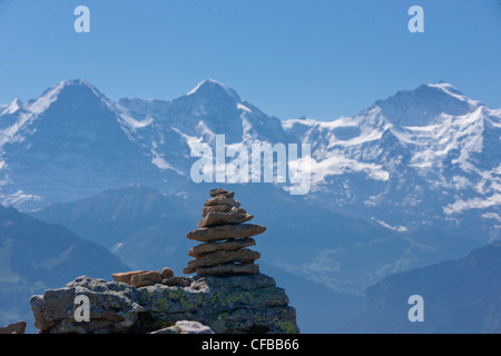 Berg, Gebirge, Kanton Bern, Berner Alpen, Schweiz, Europa, Berner Oberland, Jungfrau, Alpen, Mönch, Eiger, Mönch, Niede Stockfoto