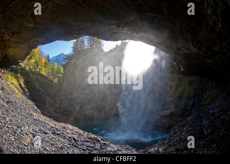 Berg, Berge, Herbst, Kanton Glarus, Schweiz, Europa, Wasserfall Berglistüber, Wasserfall, Linthal, Klausenpass, Wasser Stockfoto
