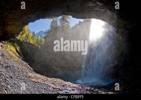 Berg, Berge, Herbst, Kanton Glarus, Schweiz, Europa, Wasserfall Berglistüber, Wasserfall, Linthal, Klausenpass, Wasser Stockfoto