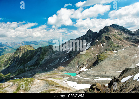 Alpen, Bergsee, blau, Engadin, Oberengadin, Berge, Gebirge, Bergwelt, Berglandschaft, bergigen Re Stockfoto