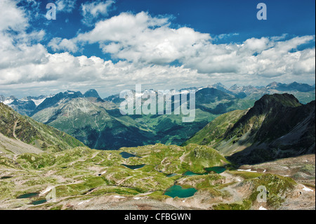 Alpen, Bergsee, blau, Engadin, Oberengadin, Berge, Gebirge, Bergwelt, Berglandschaft, bergigen Re Stockfoto
