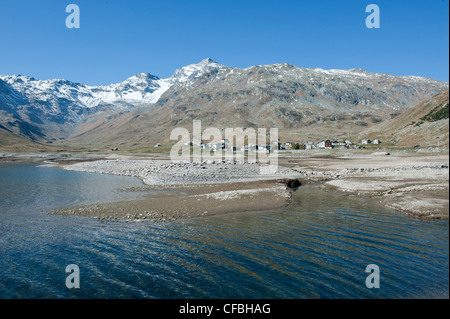 Italien, Lombardei, Lombardei, Splügenpass, Spluga, Alpine, Pass, Grenze, Schweiz, Montespluga Montespluga See, Stockfoto