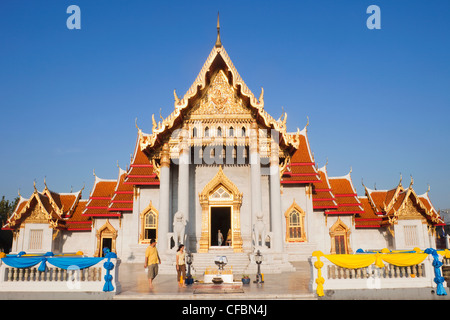 Thailand, Bangkok, Wat Benchamabophit aka Marmor-Tempel Stockfoto