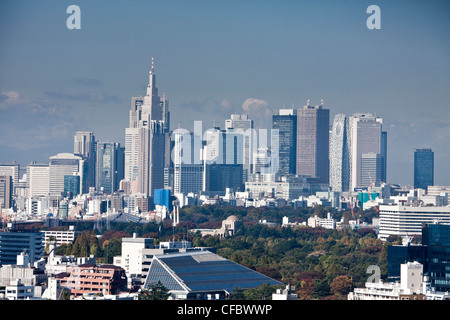 Tokyo, Japan, Asien, Stadt, Shinjuku, Bezirk, Skyline, Akasaka, Architektur, blau, City, dicht, Gebäude, Park, Stadt, Skyline,