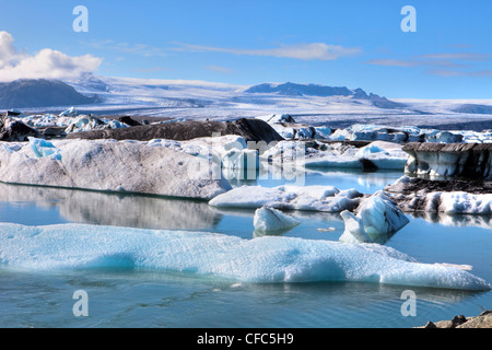 Joekulsarlon Gletscherlagune, Vatnajoekull Nationalpark, Island Stockfoto