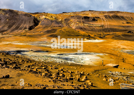 Namjafall, Hevrir, Island Stockfoto