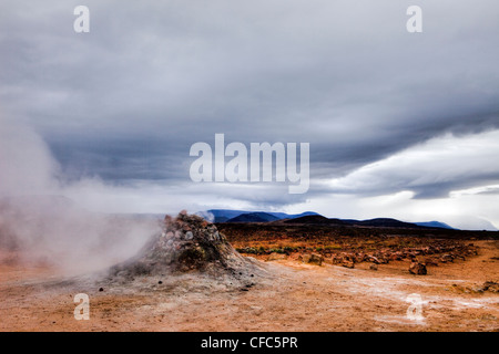 Solfatara, Namafjall, Hevrir, Island Stockfoto