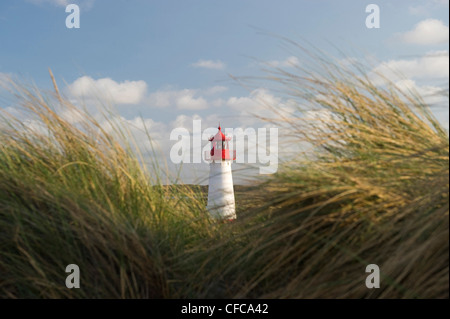 Liste-West Leuchtturm, Ellenbogen, Liste, Sylt, Schleswig-Holstein, Deutschland Stockfoto