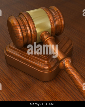 Hölzerne Hammer Stockfoto