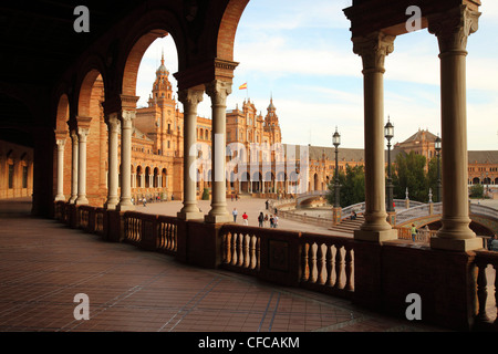 Plaza de Espana, Sevilla, Andalusien, Spanien Stockfoto