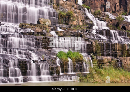 Asien, fließen, Dalat, Wasser, Highland, Kaskade, Landschaft, Natur, Pongour, Süd-Ost-Asien, Vietnam, Wasser, Wasserfälle, Natur Wasser Stockfoto