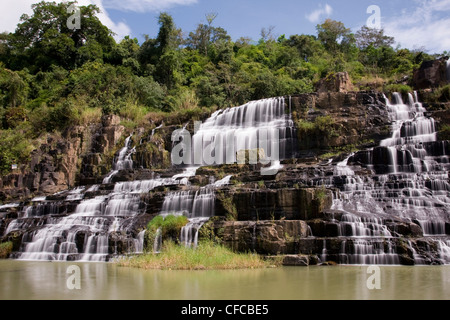 Asien, fließen, Dalat, Wasser, Highland, Kaskade, Landschaft, Natur, Pongour, Süd-Ost-Asien, Vietnam, Wasser, Wasserfälle, Natur Wasser Stockfoto