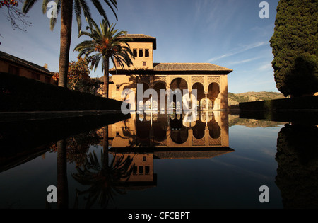 El Partal, Palacios Nazaries, Alhambra, Granada, Andalusien, Spanien Stockfoto