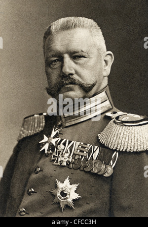 Hindenburg, Paul von Hindenburg, Deutsch, Deutschland, Präsidenten, Politiker, 1912, General Feldmarschall, Weltkrieg, Krieg, Welt W Stockfoto