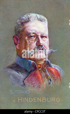 Hindenburg, Paul von Hindenburg, Deutsch, Deutschland, Präsidenten, Politiker, 1912, General Feldmarschall, Illustration, Weltkrieg Stockfoto