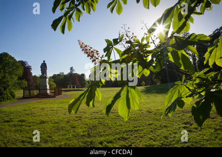 Statue von Fürst Wilhelm Malte I., im Schlossgarten, Putbus, Rügen, Insel, Ostsee, Mecklenburg-West Pomerania, Deutschland Stockfoto