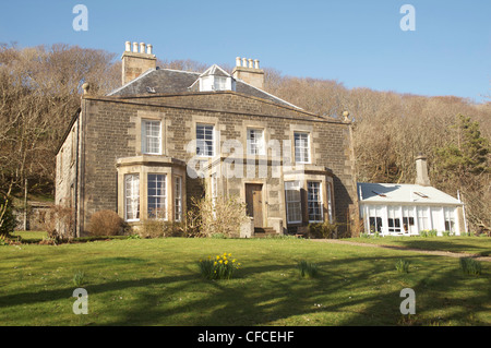 CANNA-Haus auf der Insel von Canna in den Inneren Hebriden vor der Westküste von Schottland. Stockfoto