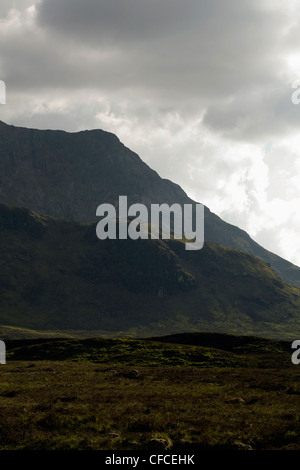 Stob Dearg und Buachaille Etive Mor von in der Nähe von Blackrock Cottage Glencoe-Schottland Stockfoto