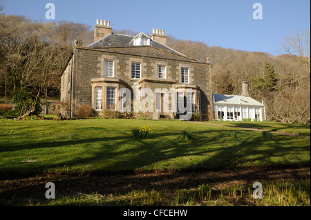 CANNA-Haus auf der Insel von Canna in den Inneren Hebriden vor der Westküste von Schottland. Stockfoto