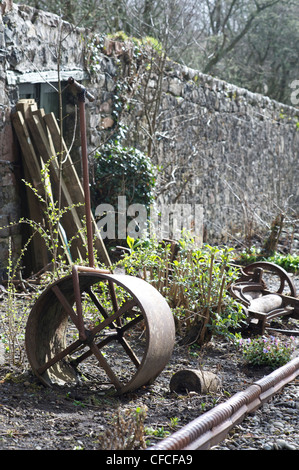 Der Garten von Canna Haus auf der Insel von Canna in den Inneren Hebriden vor der Westküste Schottlands. Stockfoto