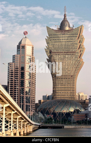 CHINA Macao SAR Grand Lisboa Hotel &amp; Casino. Stockfoto