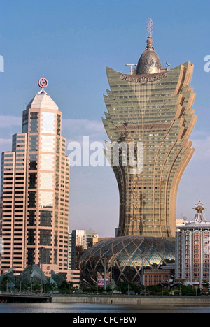 CHINA Macao SAR Grand Lisboa Hotel &amp; Casino. Stockfoto