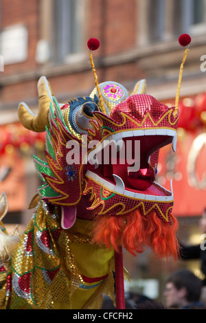 Chinesische Drachen in Chinatown beim chinesischen Neujahrsfest Stockfoto