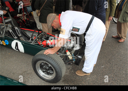 1965-Brabham-Ford-BT14 am Goodwood Revival 2011, Chichester, West Sussex, England, Großbritannien, Vereinigtes Königreich, UK, Europa Stockfoto