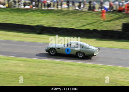 1961 Aston Martin DP 212 (DB4 GT Prototyp geändert), Goodwood Revival 2011, Chichester, West Sussex, England, Großbritannien, USA, UK, Europa Stockfoto