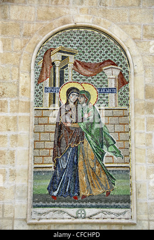 Ikone der Mutter Gottes und St. Elizabeth an Ein-Karem, Gorney russischen Kloster, Jerusalem Stockfoto