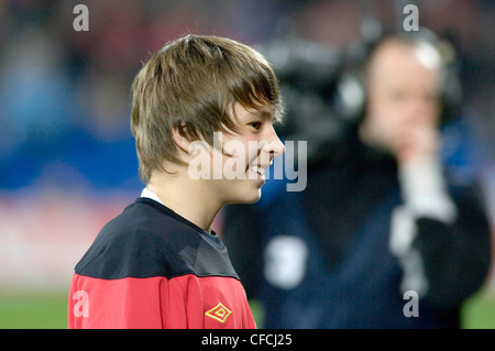 Edward Speed - Sohn des ehemaligen Wales Manager Gary Speed, der in der Nationalmannschaft U16 Kader berufen wurde. Stockfoto