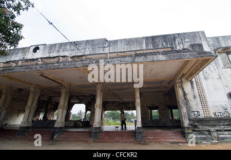 Die alten & bombardiert Bahnhof von Jaffna im Norden Sri Lankas. Stockfoto