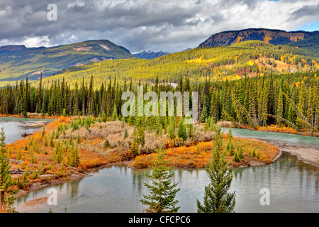 Bow River, Banff Nationalpark, Alberta, Kanada Stockfoto