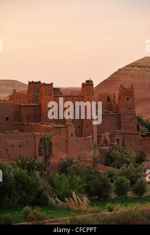 Kasbah Ait Benhaddou, Ait Benhaddou, Atlas-Gebirge, südlich des hohen Atlas, Marokko, Afrika Stockfoto