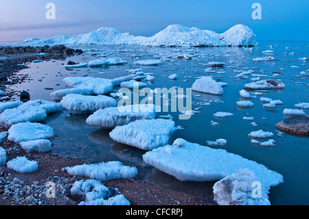 Break-Up Ice Lake Winnipeg, Manitoba, Kanada Stockfoto