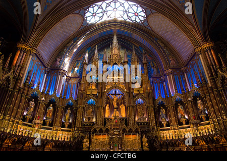 Innenraum verändern Notre-Basilika, am Place d ' Armes in Old Montreal, Quebec, Kanada. Stockfoto