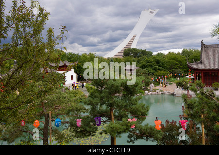 Chinesische Gärten im Botanischen Garten, Montreal, Quebec, Kanada. Stockfoto