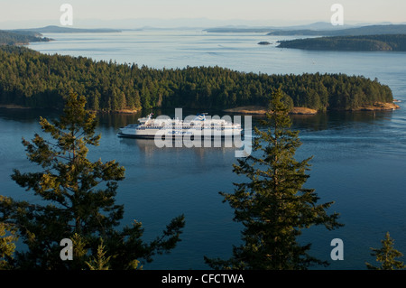 BC Ferries in Active Pass von Galiano Island, die Gulf Islands, BC, Kanada Stockfoto