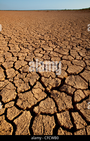 Rissige Erde in Sarigua Nationalpark (Wüste) in Herrera Provinz, Republik Panama. Stockfoto