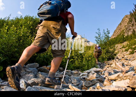 Kletterer in Richtung Tal hinauf klettern klassische Nord Stockfoto