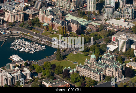 Antenne des Victoria Legislature, Britisch-Kolumbien, Kanada Stockfoto