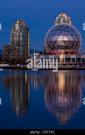 TELUS World of Science und Gebäuden, False Creek, Vancouver, Britisch-Kolumbien, Kanada Stockfoto