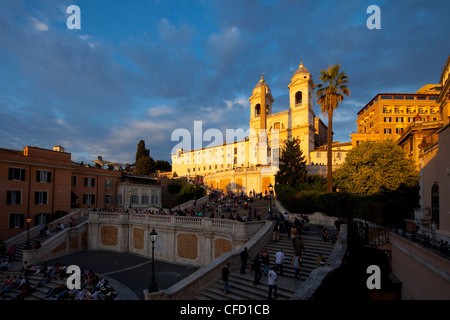 Trinita dei Monti Kirche, Piazza di Spagna, Spanische Treppe, Rom, Italien, Europa Stockfoto