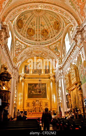 Bemalte Decke Gewölbe der Spitalskirche gekommen, Old Town, Sevilla, Andalusien, Spanien, Europa Stockfoto