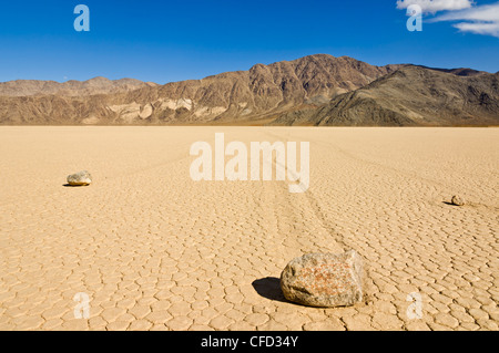 Die Tribüne im Tal Racetrack, Death Valley Nationalpark, Kalifornien, USA Stockfoto