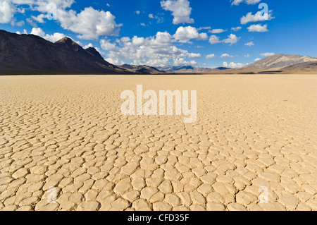 Die Tribüne im Tal Racetrack, Death Valley Nationalpark, Kalifornien, USA Stockfoto